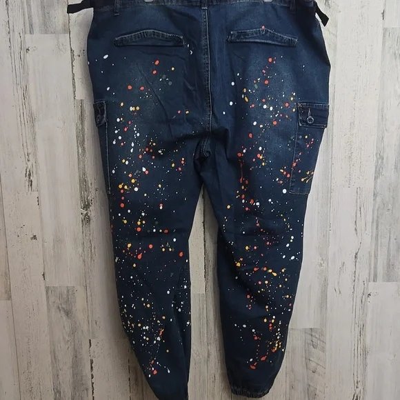 ashley stewart paint splatter jeans - Picture 2 of 6